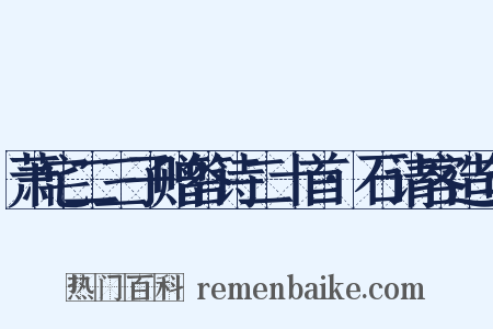 萧宅二三子赠答诗二十首·石请客造句是什么意思的图片